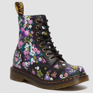 Dr Martens 1460 Vintage Floral Leather Combat Boots - Size 7 Y2K Grunge Festival